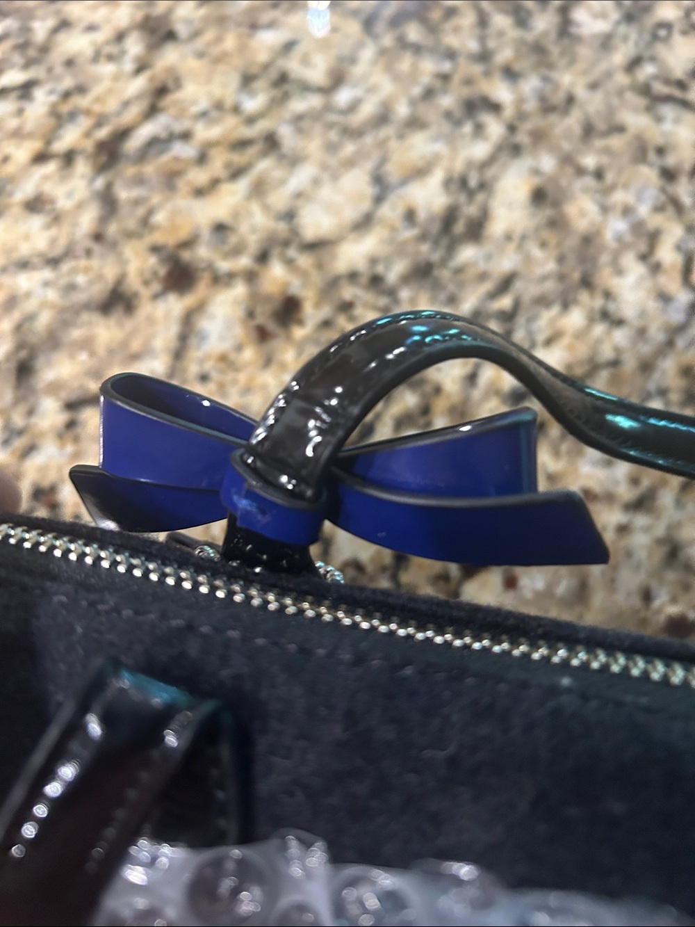 Coach 2013 Wool Stripe F24784 Charcoal Cobalt Blue Satchel Handbag Purse Rare. - Picture 12 of 12